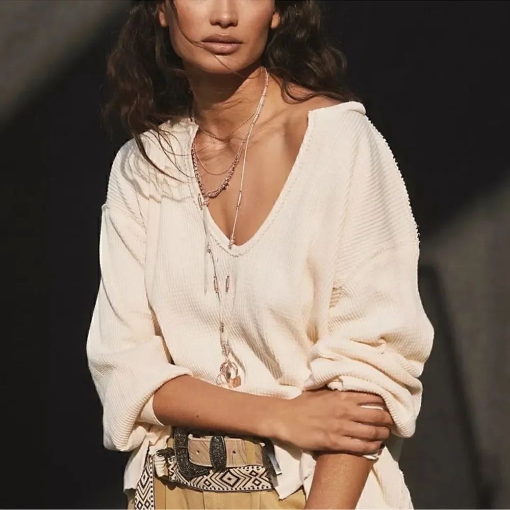 Free People Santa Clara thermal Alabaster